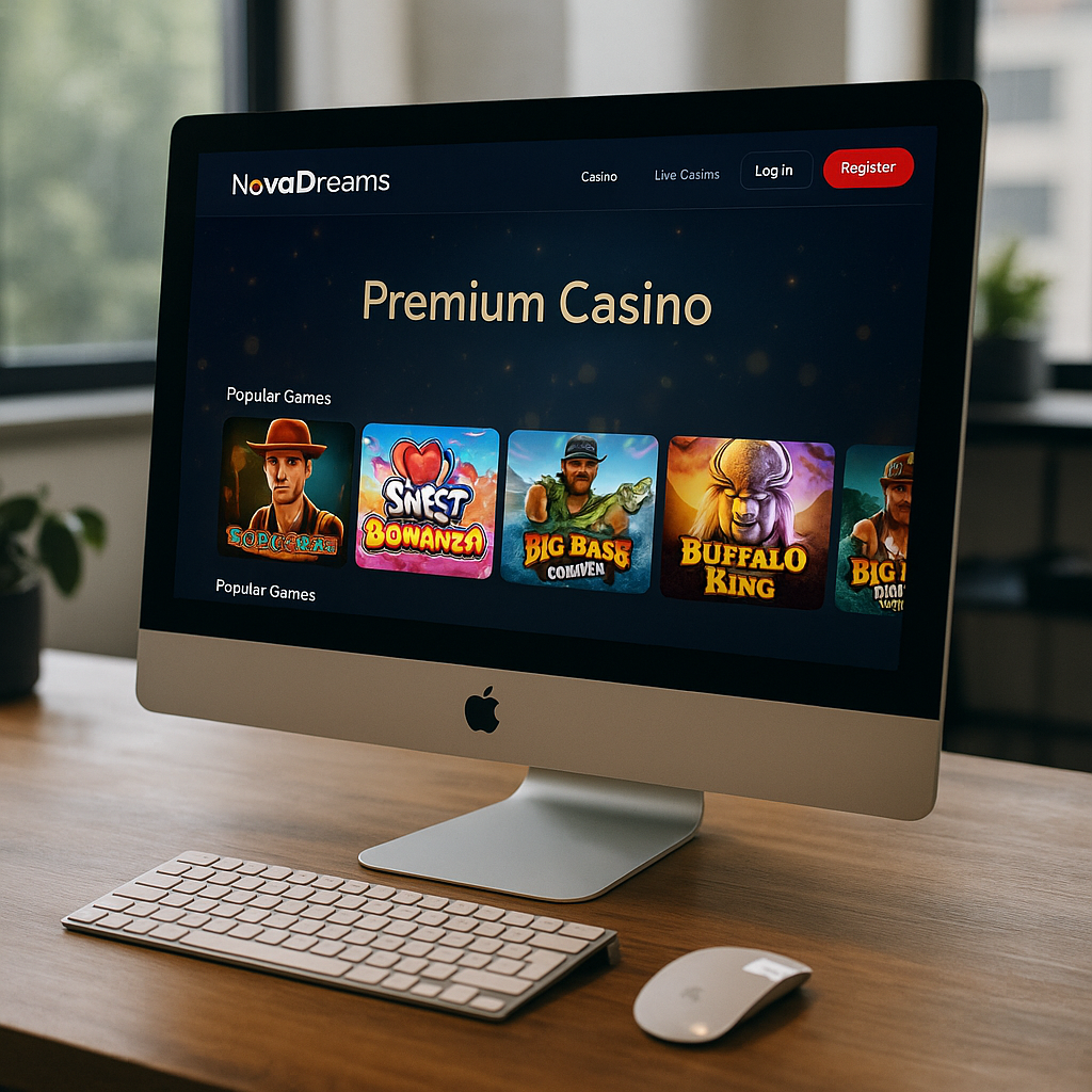 NovaDreams - Desktop Platform Design - Modern Casino Interface